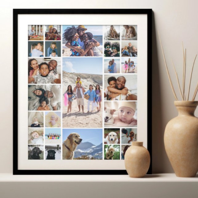 27 Photo Collage Personalised Poster (27 Photo Collage Personalized Poster from Ricaso (Frame not included unless added at extra cost) )