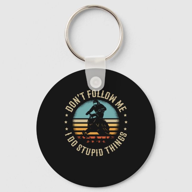 27.Snowmobile for a Snowmobile rider Key Ring (Front)