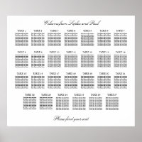 27 Table Elegant Minimalist Seating Chart