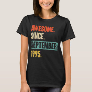 27 Year Old 27th Birthday Awesome Since September  T-Shirt
