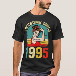27 Year Old Awesome Since 1995 27th Birthday Gifts T-Shirt