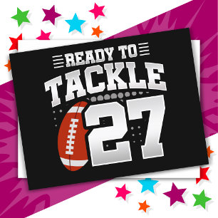 27 Year Old Tackle Football Party 27th Birthday Postcard