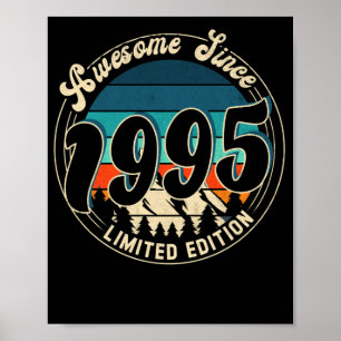 27 Year Old Vintage 27th Year Old Birthday 1995 Poster