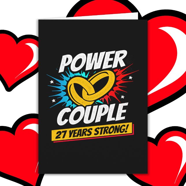 27 Years Comic Super Power Couple 27th Anniversary Card (Creator Uploaded)