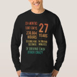 27 Years Married Funny 27th Wedding Anniversary T-Shirt<br><div class="desc">27 Years Married Funny 27th Wedding Anniversary</div>