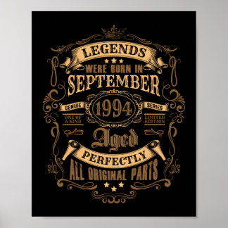 27 Years Old Birthday Legend July 1994 27th Poster
