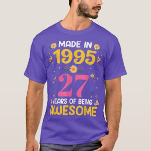 27 Years Old Gifts Women 27th Birthday Girls Made  T-Shirt