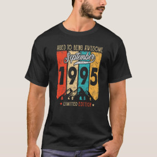 27 Years Old Vintage September 1995  27th Birthday T-Shirt