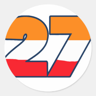 27new classic round sticker