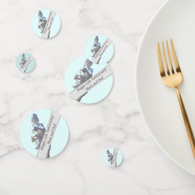 27th Anniversary Sculpture editable  Confetti (Group)