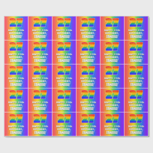27th Birthday: Colourful, Fun Rainbow Pattern # 27 Wrapping Paper