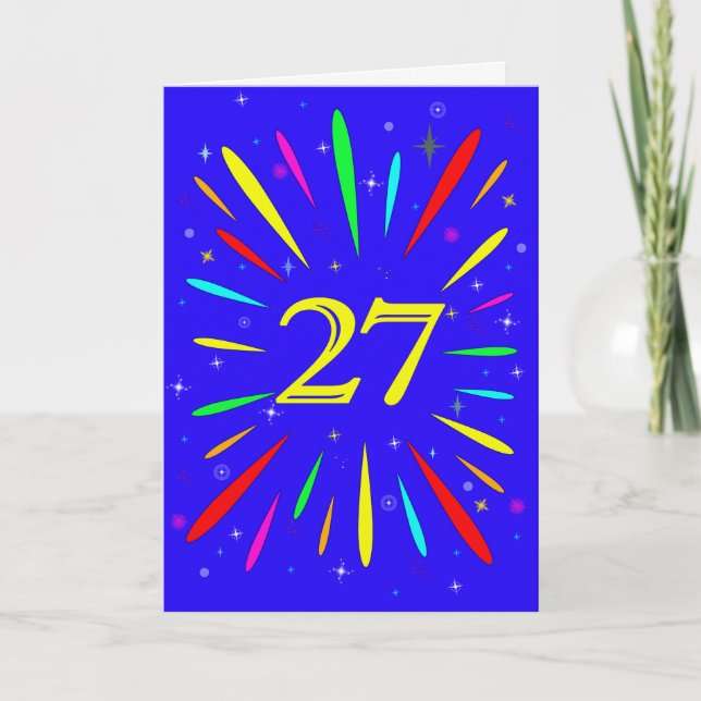 27th Birthday Explosion Card (Front)