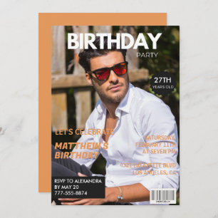 27th birthday invitations for him Magazine Cover