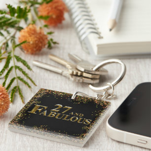 27th Birthday Key Ring