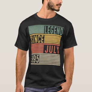 27th Birthday  Legend Since July 1995 27 Years Old T-Shirt