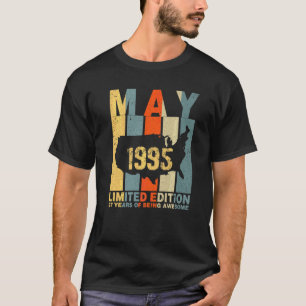 27th Birthday May 1995 27 Years Of Being Awesome T-Shirt