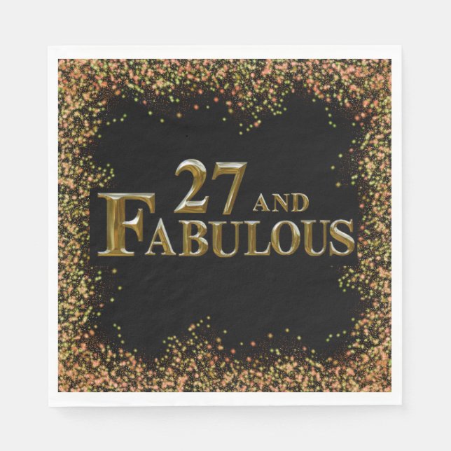 27th  Birthday  Napkin (Front)