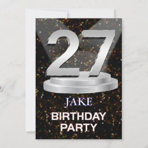 27th Birthday Party Invitation Add a Name
