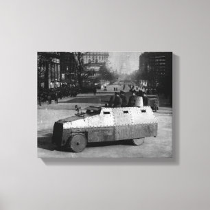27th March 1917:  The armoured vehicle squadron Canvas Print
