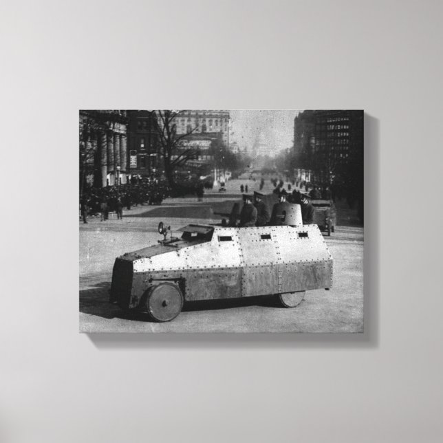 27th March 1917:  The armoured vehicle squadron Canvas Print (Front)
