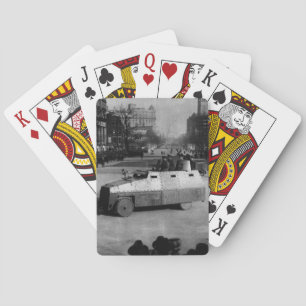 27th March 1917:  The armoured vehicle squadron Playing Cards