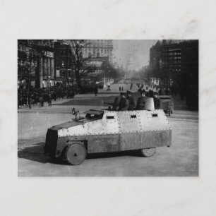 27th March 1917: The armoured vehicle squadron Postcard