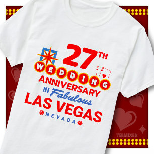 27th Wedding Anniversary Fabulous Las Vegas Couple T-Shirt