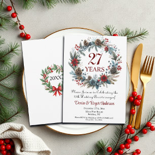 27th Wedding Anniversary Winter Invitation