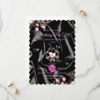 27thbirthday invitation sparkling pink27th digital