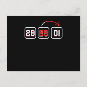28 29 01 Countdown February 29 Gift Postcard
