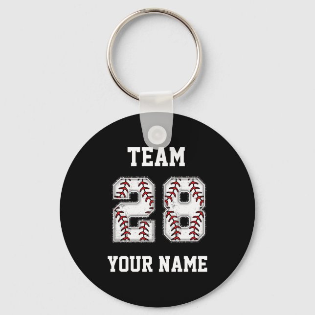 28 Baseball Key Ring (Front)