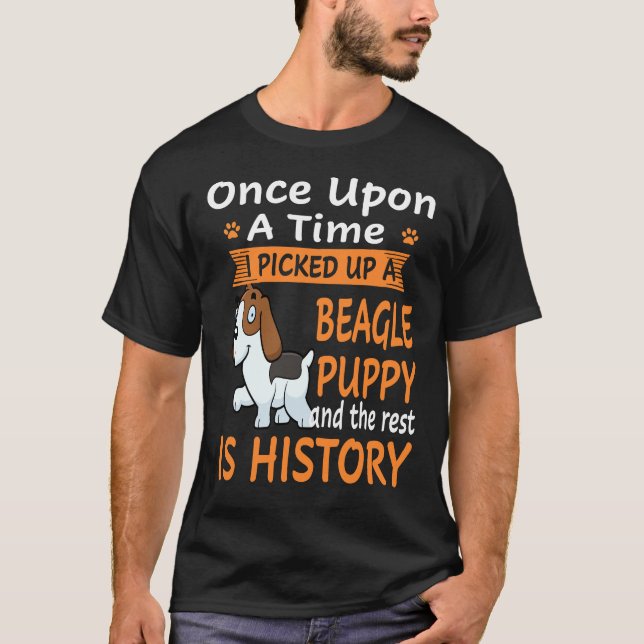 28 One Upon A Time -  Beagle Puppy T-Shirt (Front)
