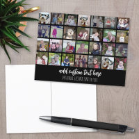 28 Photo Collage Grid - 2 Text boxes - black white