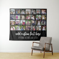 28 Photo Collage Grid - 2 Text boxes - black white
