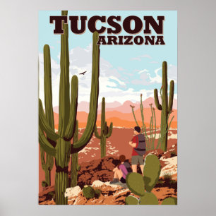 28"x20" Tucson Hiking Trails Poster