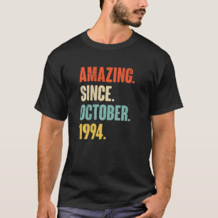 28 Year Old 28th Birthday  Amazing Since October 1 T-Shirt