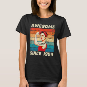 28 Year Old Awesome Since 1994 28th Birthday Girl  T-Shirt