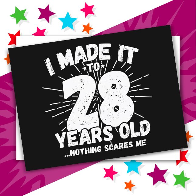 28 Year Old Sarcastic Meme Funny 28th Birthday Postcard (Creator Uploaded)