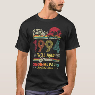 28 Year Old Vintage 1994 Original Parts 28th Birth T-Shirt