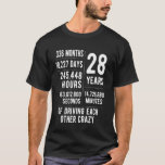 28 Years Married Funny 28th Wedding Anniversary T-Shirt<br><div class="desc">28 Years Married Funny 28th Wedding Anniversary</div>