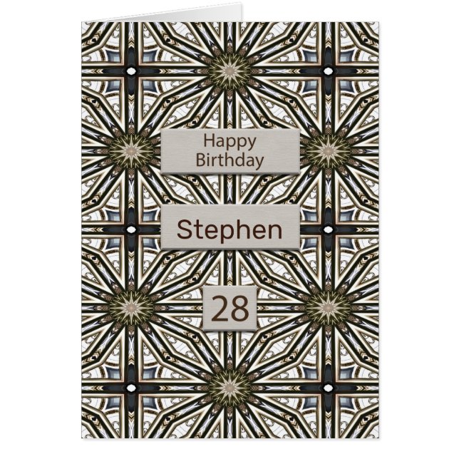 28th Birthday Abstract Mandala Design (Front)