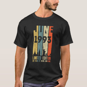 28Th Birthday Decorations June 1993 Men Women 28 Y T-Shirt