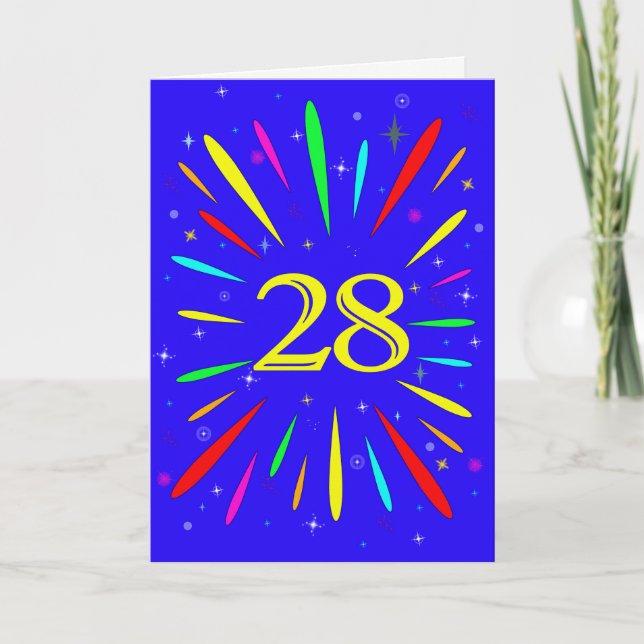 28th Birthday Explosion Card (Front)