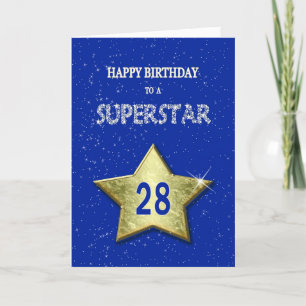 28th Birthday for a Superstar Card