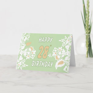 28th birthday greeting card
