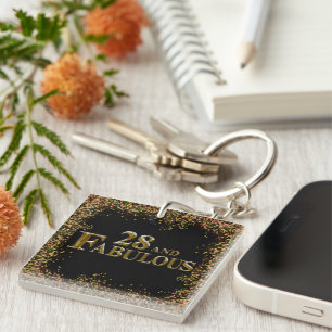 28th  Birthday  Key Ring
