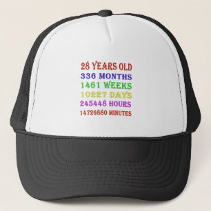 28th Birthday Milestones Trucker Hat