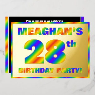 28th Birthday Party — Fun, Rainbow Spectrum “28”