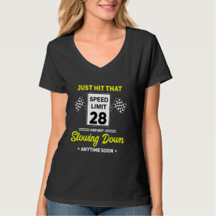 28th Birthday Speed Limit Sign 28 mph Funny Drivin T-Shirt