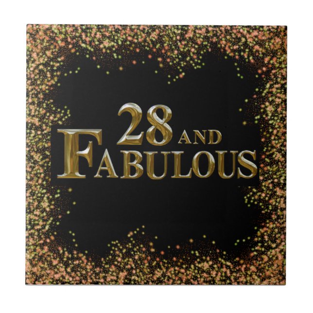28th  Birthday  Tile (Front)